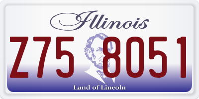 IL license plate Z758051