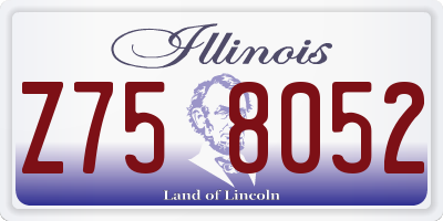 IL license plate Z758052