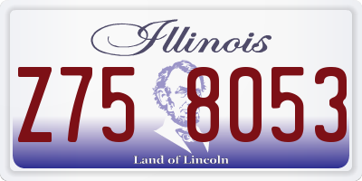 IL license plate Z758053