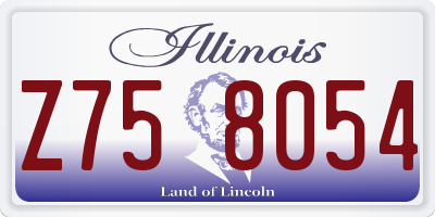 IL license plate Z758054