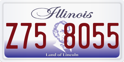 IL license plate Z758055