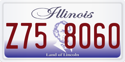 IL license plate Z758060
