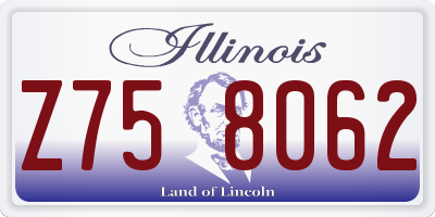 IL license plate Z758062
