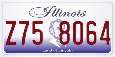 IL license plate Z758064