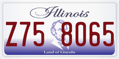 IL license plate Z758065