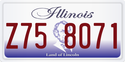 IL license plate Z758071