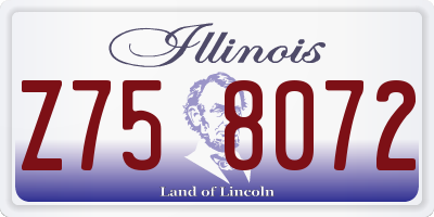 IL license plate Z758072