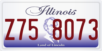 IL license plate Z758073
