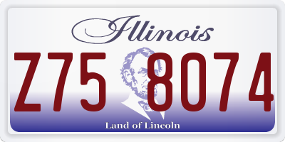 IL license plate Z758074