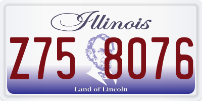 IL license plate Z758076