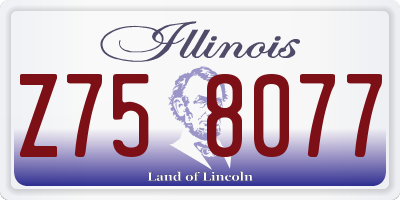 IL license plate Z758077