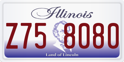 IL license plate Z758080