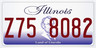 IL license plate Z758082