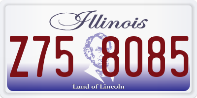 IL license plate Z758085