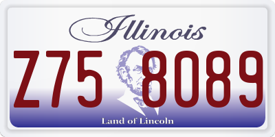 IL license plate Z758089