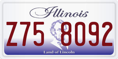 IL license plate Z758092