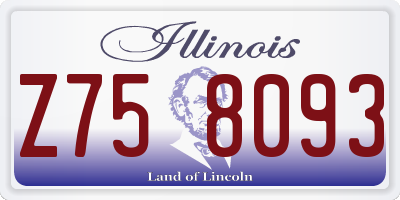 IL license plate Z758093