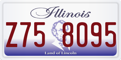IL license plate Z758095