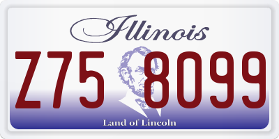 IL license plate Z758099