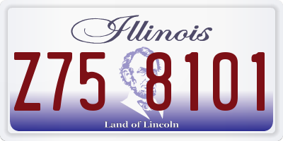IL license plate Z758101