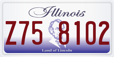IL license plate Z758102