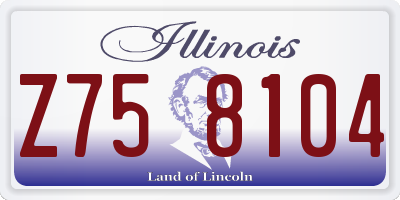 IL license plate Z758104