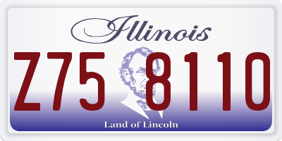 IL license plate Z758110