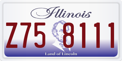 IL license plate Z758111