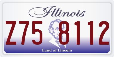 IL license plate Z758112