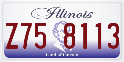 IL license plate Z758113