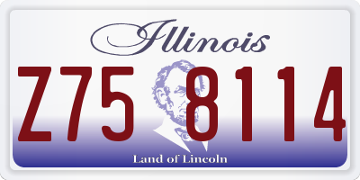 IL license plate Z758114
