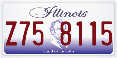 IL license plate Z758115