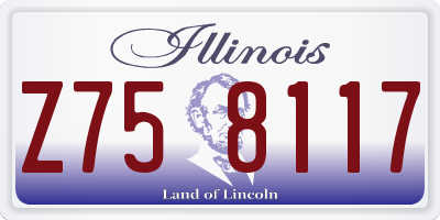 IL license plate Z758117