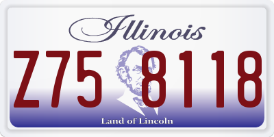 IL license plate Z758118