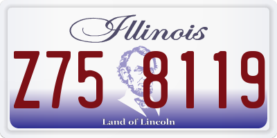 IL license plate Z758119