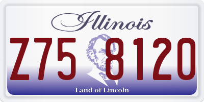 IL license plate Z758120
