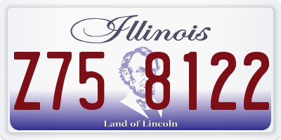 IL license plate Z758122