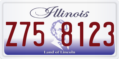 IL license plate Z758123