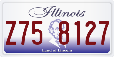 IL license plate Z758127