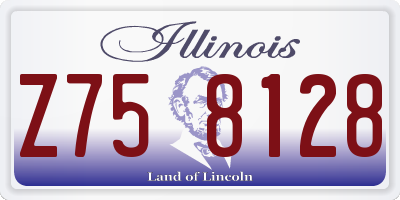 IL license plate Z758128