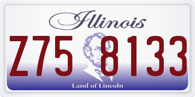 IL license plate Z758133
