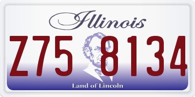 IL license plate Z758134