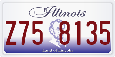 IL license plate Z758135