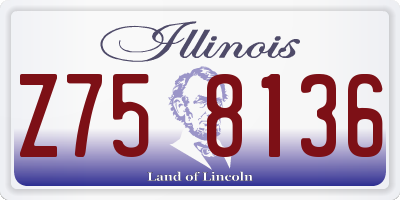 IL license plate Z758136