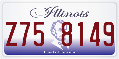 IL license plate Z758149