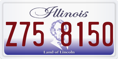 IL license plate Z758150