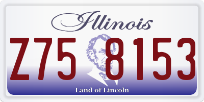 IL license plate Z758153