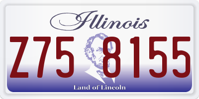 IL license plate Z758155