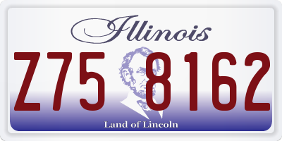 IL license plate Z758162