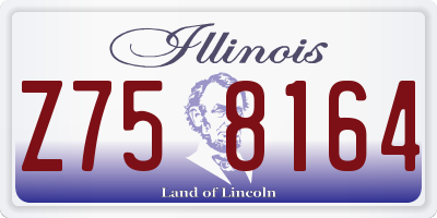 IL license plate Z758164